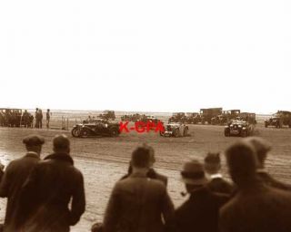 Motor Racing on Southport beach in 1934 vintage car photographs sand 