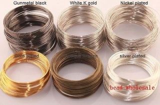 100/500loop Silver/Gold Plated Memory Steel Wire For Cuff Bangle 
