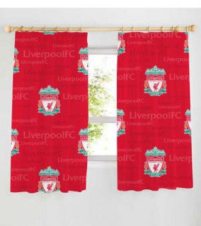 Liverpool FC Bedroom Curtains 66 x 54 Ready Made Set