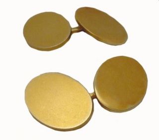 Cartier Gold Oval Cuff Links #7842