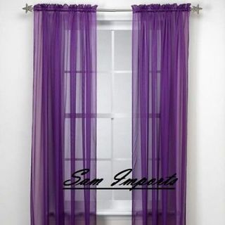 purple sheer curtains in Curtains, Drapes & Valances