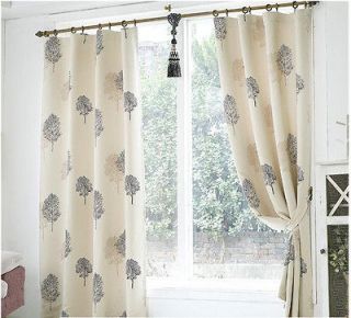   Tree Thermal Insulated Blackout Curtains Beige, Sz 110X90 A04
