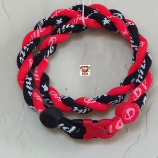 Phiten Tornado Necklace Custom: Cardinal Red & Black