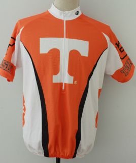 TENNESSEE VOLUNTEERS Cycling Shirt Pella XL Biking 1/2 Zip Jersey Vols 