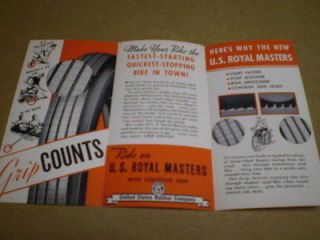   Collectable Bicycle Literature Original U.S. Royal Tires Catalog