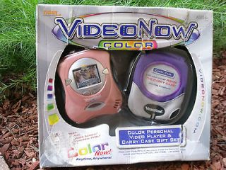   VIDEONOW COLOR PERSONAL VIDEO PLAYER & CARRY CASE SET, VIDEO NOW, PINK