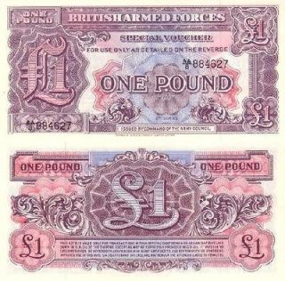 Great Britain Military Currency 1 Pound P M22 UNC