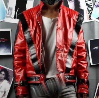 Michael Jackson Red Thriller Leather jacket Free Billie Jean GIF