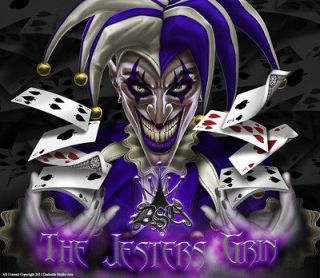   SERIES CROSSFIRE 2006 2011 HOOD GRAPHICS THE JESTERS GRIN BLACK