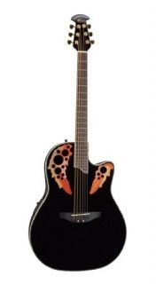 Ovation Celebrity Series CC48 Cutaway Acoustic Electric Guitar   Black