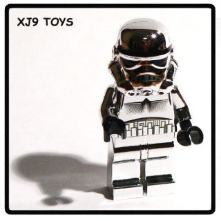 LEGO CLONE STAR WARS Chrome Stormtrooper Minifig SUPER RARE! Limited 