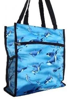   Killer Whale Pattern Tote Bag Shopping School Beach Travel Diaper Bag