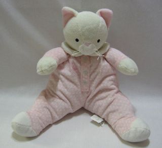   Sleepers Kitty Cat North American Bear Co 11 Plush Rattle Pink