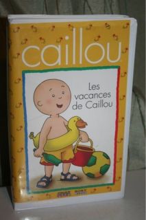 Caillou Vacation French Language Cinar VHS Video