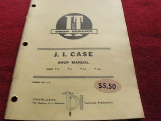 Case D S LA VA Tractor I&T Shop Manual