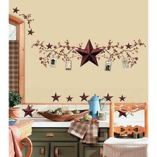   BERRIES WALL DECALS Country Kitchen Stickers Rustic Primitive Decor