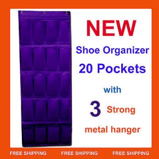   the Door Shoe Organizer Closet Shoe Rack Storage 20 Pocket Wall New