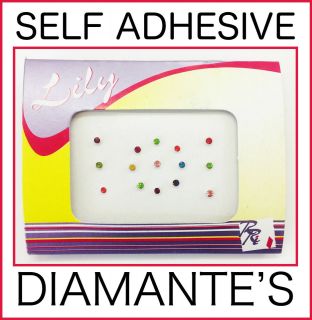 LILY SELF ADHESIVE STICK ON DIAMANTES RHINESTONES FOR FACE OR 