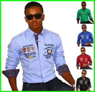 BINDER de LUXE Designer Hemd Polo Shirt Kontrast Clubwear 813 no 