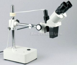 Dental Lab Stereo Microscope with Boom Stand 10x/20