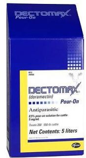 Dectomax Pour On cattle wormer 5 L OTC