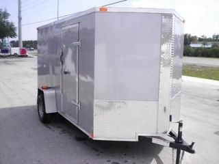 New 6x12 Enclosed Trailer Cargo V Nose Utility Motorcycle Lawn 10 
