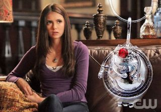 The Vampire Diaries Elena Vervain 18K GOLD GP Necklace Pendant w Free 