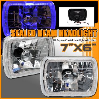 7X6 H4 SEAL BEAM CLEAR HALO HEADLIGHT H6014/H6052/H6​054 @@ (Fits 