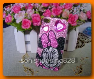 Newly listed Pink Diamond Minnie mouse Bling Crystal Case Cover For 