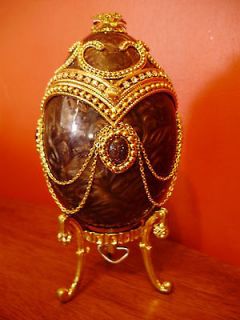   REAL EGG ENGAGEMENT RING PRESENTATION Jewelry Box Music Box (faberge