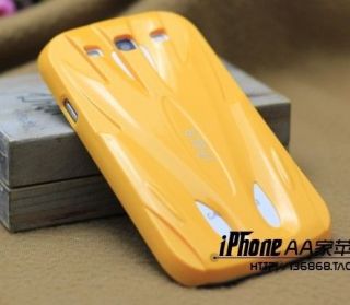 Yellow Lamborghini Design Plastic Rugged Cover Case For Samsung Galaxy 