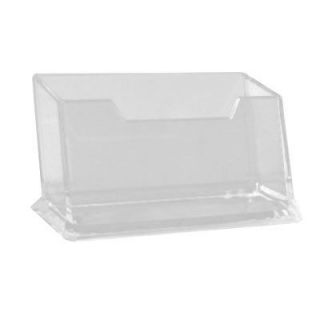 Clear Plastic Desk Table Name Card Holder Organizer New