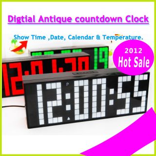 Digital Large LED snooze alarm count down sport watch clock