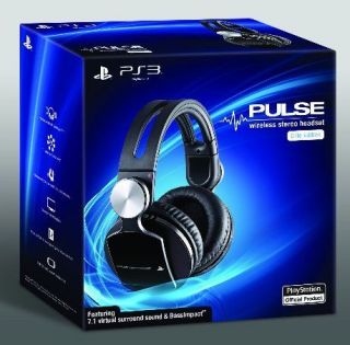 SONY PS3 PULSE Wireless 7.1 Digital Surround Sound Gaming Headset Mic 