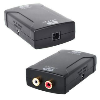 Digital to Analog Audio Converter Toslink Optical to Stereo Audio 