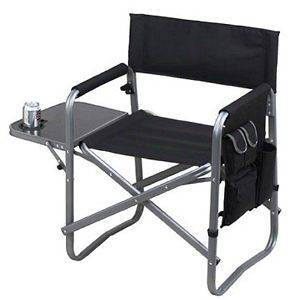 Directors Picnic Folding Sports Chair w/ Table Holder