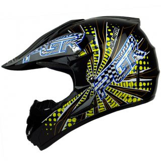   X25 VORTEX BLACK YELLOW MX Off Road Kids Bike Buggy X Game Helmet