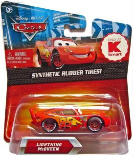 Disney Pixar Cars 1 LIGHTNING MCQUEEN RACER RUBBER TIRES KMART DAY # 6