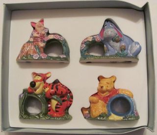   the Pooh Tigger Eeyore Piglet Napkin Rings Store NEW Set of 4 Four
