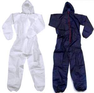   Disposable Coveralls Overalls Navy White Boilersuit Hood Painters Suit