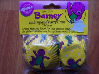 Wilton Barney Baking & Party Cups NIP 75ct 1 diameter