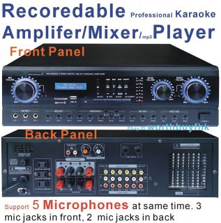 Professional Digital Karaoke Amplifier/Mixer With MP3 Recoreder/Player 