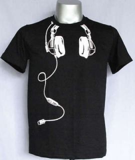 Funky Indie DJ Headphones Music Hip Hop T Shirt Mens M
