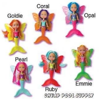   Ways Fairy Tails Mermaid Doll pool bath toy with Sea Charms Dive Bandz