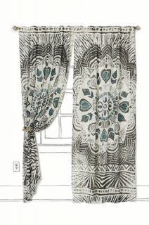 New Anthropologie Linocut Curtains 2 Panels 50 X 84 Set Two Boxed 