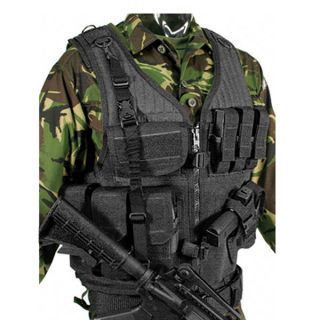   30EV26BK Elite Tactical Vest Cross Draw With Pistol Magazine Black