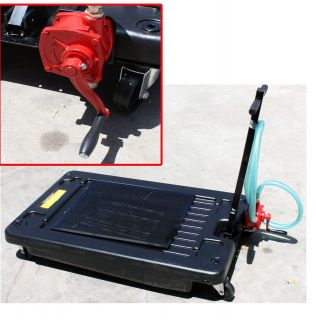   Low Profile Truck Car Oil Antifreeze Drain Tank Pan w/Hand Rotary Pump