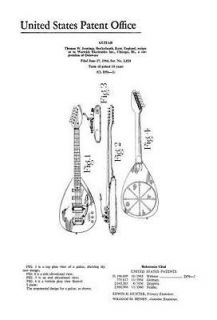 Vox Classic 60s Guitars Drawings  Phantom VI  MKIII  USA Patents