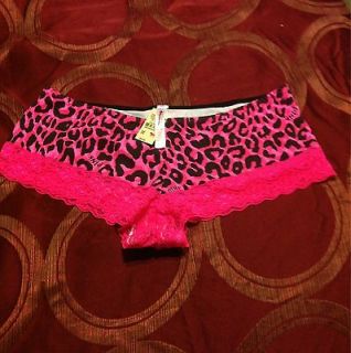 NWT   Victorias Secret pink size medium color pink chetah lace