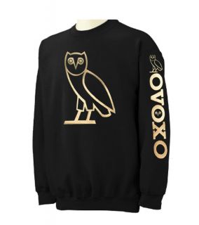 New OVOXO Crewneck Sweatshirt Drake OWL xo gold logo multi color 